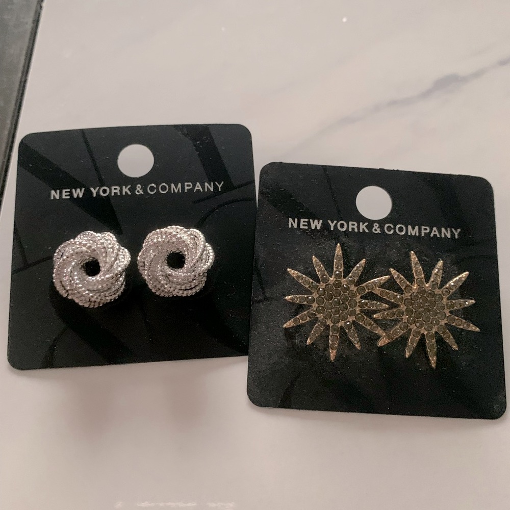 Two pairs of NY&co earrings